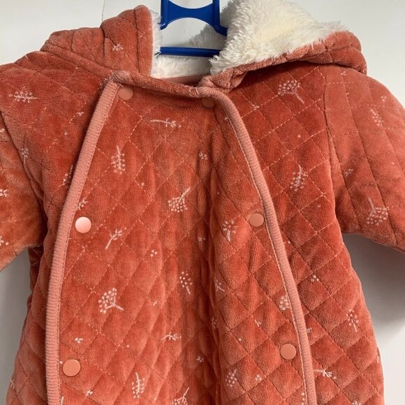 NORDSTROM Baby Print Bunting In Pink Desert Dottie One Piece Size 6 Months - Picture 4 of 15